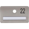 SOLIDO dveřní jmenovka bez kukátka, otvor o 14, nerez satinovaný, gravír. č. 22