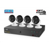 iGET HOMEGUARD HGNVK85304 PoE kamerový systém s detekciou pohybu SMART, 8-kanálový FullHD NVR + 4x FullHD vonkajšia kam HGNVK85304