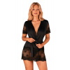 Župan Obsessive Maderris peignoir Farba: Čierna, Veľkosť: XS/S