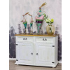 Masívna komoda WHITE HOME Slim COM102 Barevné provedení: Bílá patina K03 - bezbarvý vosk K09