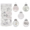 Vianočné ozdoby na stromček biele 30ks sysd1688-057