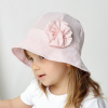Dievčenský letný klobúk s kvetom Ajs