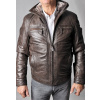 Max Original Leather Pánska kožená bunda 8051 FUR - Brown - 4XL