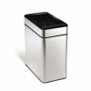 Odpadkový kôš Simplehuman – 10 l, hranatý, otvorený, matná oceľ (CW1225)