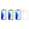 4PACK - 3x 3D ochranné tvrdené sklo na celý displej + priesvitný kryt - iPhone 13 Pro Max