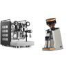 Rocket Espresso Appartamento, black/white + Eureka Mignon Single Dose PRO, White & Oak