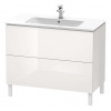 Duravit L-Cube Umývadlová skrinka 86x102x48 cm, 2 zásuvky, lesklá biela LC662702222