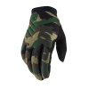 100% rukavice BRISKER, 100% - USA (camo/černá, vel. S)