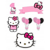 CUKROVÁ TLAČ jedlý obrázok na tortu Cukrová hmota Hello Kitty Mačka SET 62