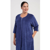 Dámske domáce šaty s trojštvrťovým rukávom Alex - modrá 2XL (VIENETTA SECRET)