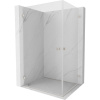 Mexen Lunar-B Duo výklopný sprchový kút 95 x 70 cm, číre sklo, brúsená oceľ, 832-095L-070P-97-00