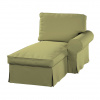 Dekoria Poťah na ležadlo Ektorp (pravé), svetlozelená, Ležadlo Ektorp - pravé, Living Velvet, 704-56