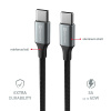 Kábel SWISSTEN Textile II pre Apple USB-C / USB-C - 1,5 m - čierny