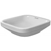 Duravit DuraStyle - Umývadlo na dosku, 43x43 cm, s WonderGliss, biela 03494300001