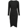 Karl Lagerfeld Krátke šaty LONG SLEEVE JERSEY DRESS Čierna