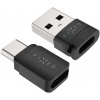 Fixed Data blocker 2in1, hliníkový USB-C/C a USB-C/A , čierny FIXA-BLC-BK
