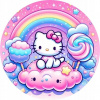 CUKROVÁ TLAČ Opłatek na Tort Cukrová hmota HELLO KITTY Mačiatko Sada 81