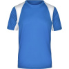 James & Nicholson Tričko JN 306, běžecké, krátký rukáv, pánské COT02030688813-royal/white 3XL Modrá/bílá