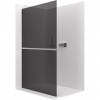 CERANO - Sprchová zástena Walk-in Crystal Ľ/P - 8 mm + polička/držiak na uteráky - bezvzperový systém - chróm, grafitové sklo - 110x200 cm