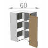 Casarredo Horná vysoká rohová skrinka š.60, v.92, Horizon BK606092, grafit/orech tmavý