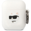 Karl Lagerfeld 3D Logo NFT Choupette Head Silikónové Puzdro pre Airpods 1/2 White 3666339087920