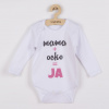 Body s potlačou New Baby mama plus ocko rovná sa JA - 86 (12-18m)