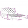 vidaXL Rám postele bez matraca Modrá 120x200 cm Látka - Modrá - 250835-266403