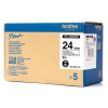 páska BROTHER HGeM951 čierne písmo, matná strieborná páska HQ Tape (24mm) (5 ks)