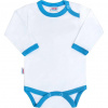Dojčenské body New Baby s modro-tyrkysovým lemom - 68 , Tyrkysová