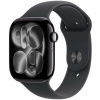 Apple Watch Series 11 GPS + Cellular 42mm Jet Black Aluminium Case with Black Sport Band - S/M MF834MP/A