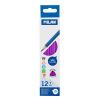 Pastelky MILAN Ergo Grip trojhranné 12 ks, Purple