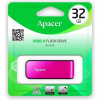Apacer USB flash disk, 2.0, 32GB, AH334, ružový, AP32GAH334P-1, s výsuvným konektorom