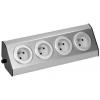 ORNO FS-1 4x2P+Z INOX nábytková zásuvka