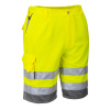 PORTWEST HI-VIS E043 / Reflexné kraťasy - HV žltá/sivá M