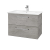 Dreja Umývadlová skrinka GIO SZZ2 80 - D01 Betón / Úchytka T03 / D01 Betón