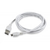 GEMBIRD Kabel USB A Male/Micro B Male 2.0, 1,8m, White, High Quality CCP-mUSB2-AMBM-6-W
