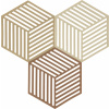 Podložky pod hrnce Hexagon béžové 3 ks