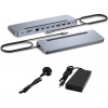 i-tec USB-C Metal Ergonomic 3x 4K Display Docking Station, PD100W + i-tec Universal Charger 100W C31FLAT2PDPRO100W