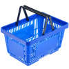 SucceBuy Prenosný Nákupný Košík 12 Kusov 24 Litrový S Rukoväťou Modrý
