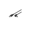 PremiumCord Kabel USB 2.0, A-B, 0,5m (lomený konektor) 90° (ku2ab05-90)