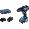 Bosch Akumulátorový vŕtací skrutkovač GSR 18V-50, kufor, 2x aku 2 a 5 Ah 06019H5003