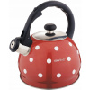 Čajník, kanvica na čaj - Oceľová kanvica s píšťalkou 2l plynu indukčné červená (Čajník, kanvica na čaj - Oceľová kanvica s píšťalkou 2l plynu indukčné červená)