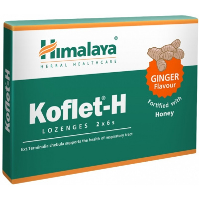 Himalaya Koflet-H Ginger Bylinné pastilky s medom (12ks)