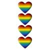 Samolepky na auto design Heart 3D rainbow (rozměr 2,8x2,3cm)