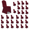vidaXL Návleky na stoličku burgundy 30 ks naťahovacie 3051646
