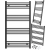 Vodný kúpeľňový radiátor Granitan 499 W 600 x 1100 mm čierny