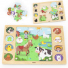 VIGA Drevené puzzle Guess by Shade - Farmárske puzzle 17 ks.