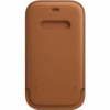 Puzdro na mobil Apple Leather Sleeve s Magsafe pre iPhone 12 mini - sedlovo hnedá (MHMP3ZM/A)