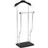 Autronic Nemý sluha, výška 108 cm, MDF - čierny matný lak, kov - chróm, nosnosť 5 kg 84444 BK