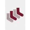Ponožky Calvin Klein Jeans 4-pak 701235366 burgundské ONE SIZE